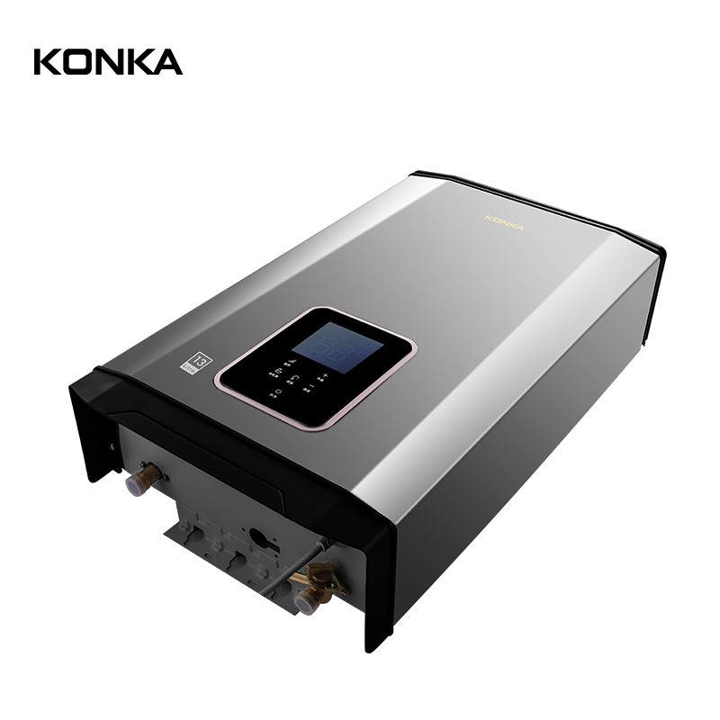 康佳konka智能恒温控制燃气热水器13升静音恒温浴黑色